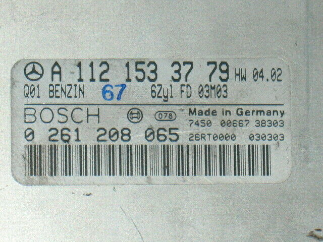 ECU MERCEDES CLK 3.2 CDI 0261208065 A1121533779 HW04.02 ME2.8