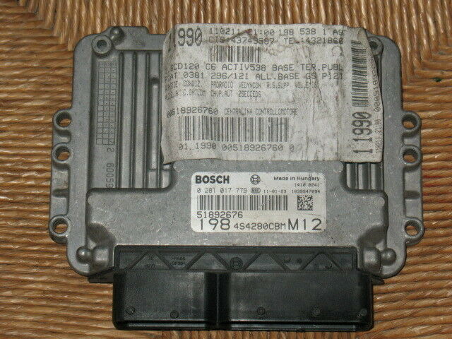 Ecu fiat bravo 1.6 mjd bosch 0281017779 51892676 EDC16C39