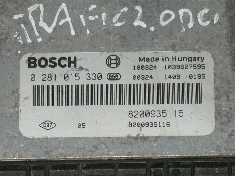 ECU RENAULT TRAFIC 2.00281015330 EDC16C36 8200935115 8200935116