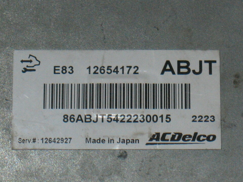 Ecu opel meriva zafiea astra e83 12654172 abjt 86 56331201d6