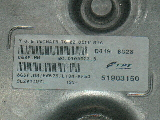 ECU LANCIA YPSILON 0.9 BZ 85CV 51903150 8GSF.HN HW525