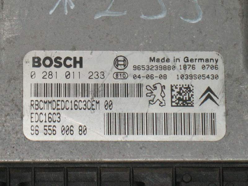 ECU CITROEN PEUGEOT 1.6 HDI 0281011233 9655600680 EDC16C3