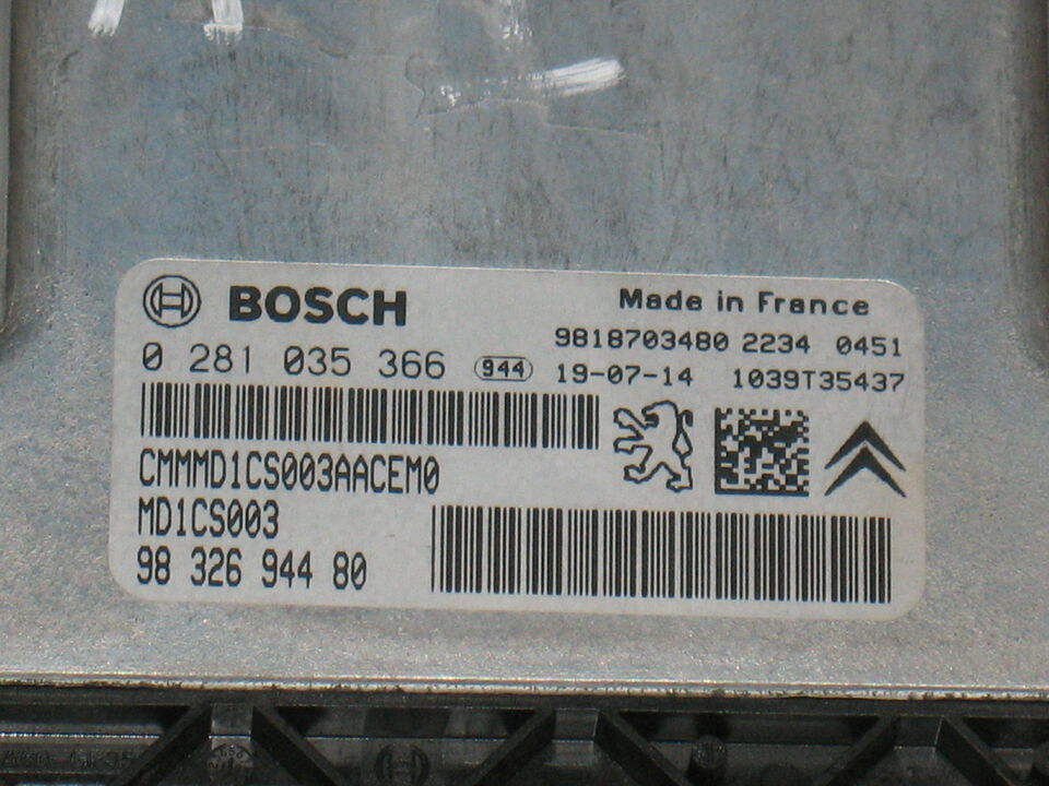 ECU CITROEN PEUGEOT 1.5 0281035366 9832694480 9818703480 MD1CS003