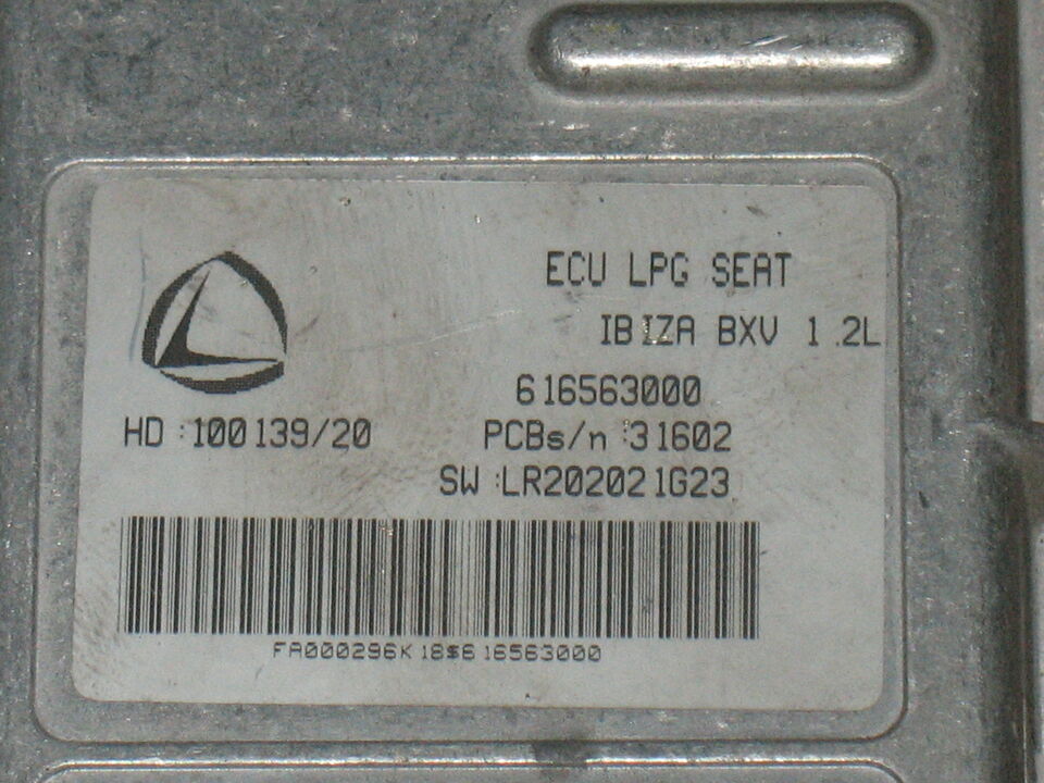 ECU CENTRALINA GPL LPG VW POLO SEAT 1.2 616563000 SW:LR202021G23