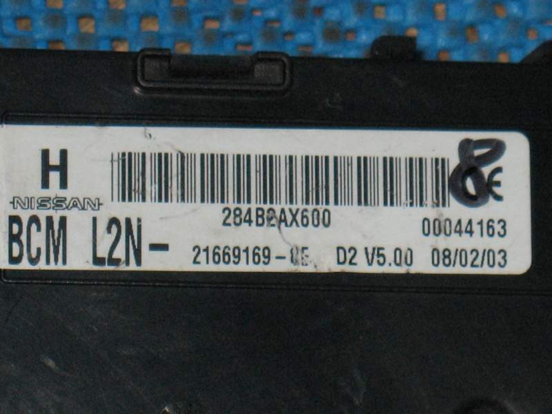 Ecu body computer nissan micra k12 1.4 284b2ax600 bcm l2n