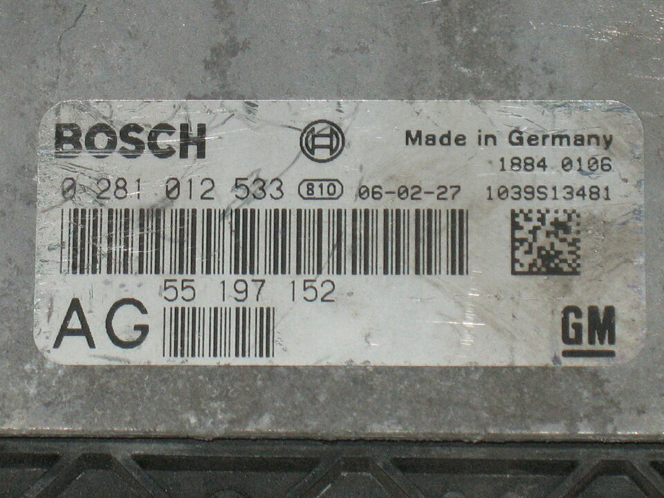 ECU OPEL VECTRA 1.9 CDTI Z19DT 55197152 AG BOSCH 0281012533