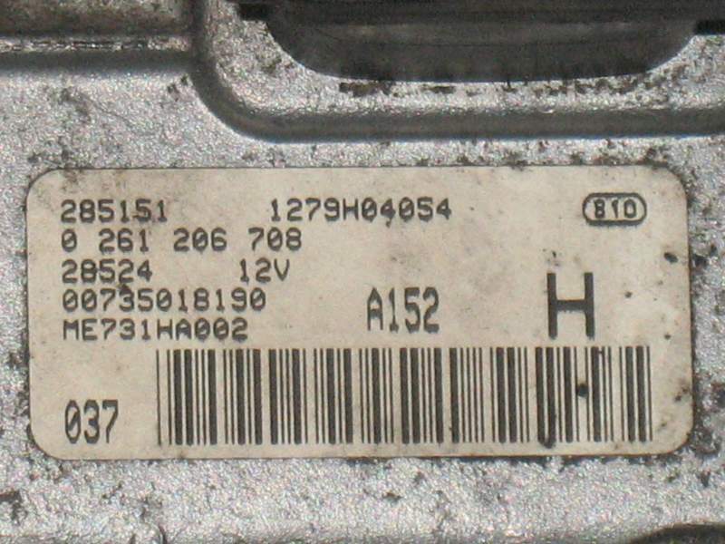 ECU ALFA ROMEO 147 2.0 BOSCH 0261206708