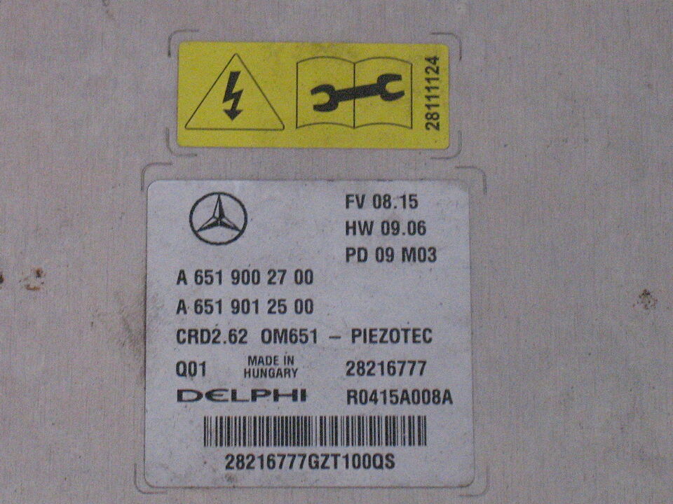 ECU MERCEDES E-KLASS GLK 220CDI A6519002700 A6519002500 CRD2.62