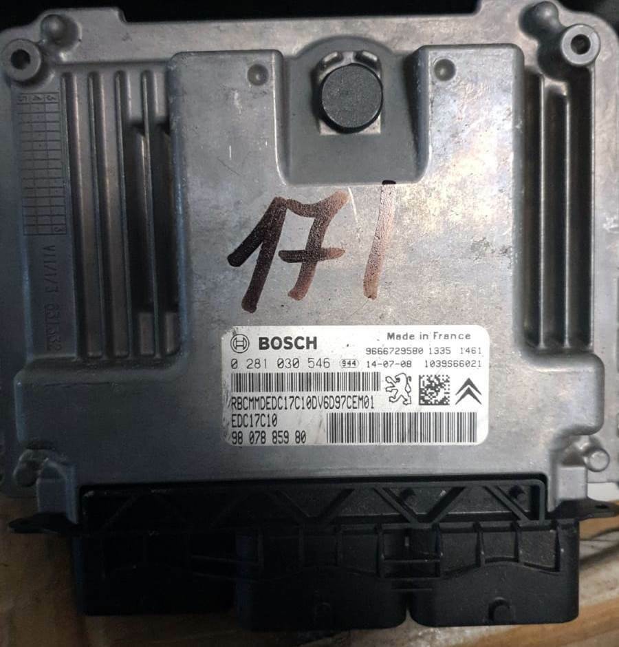 ECU PEUGEOT 1.6 HDI 0281030546 9807885980 9666729580 EDC17C10