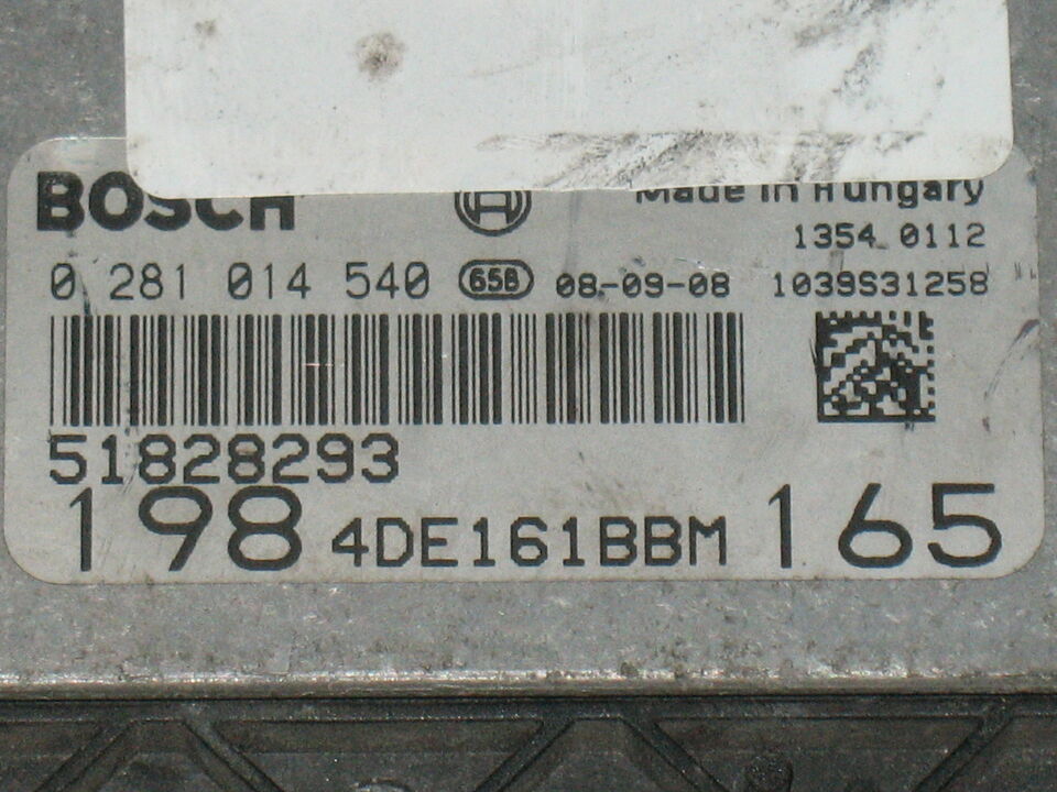 ECU FIAT BRAVO MK2 07-14 1.9D EDC16C39 0281014540 51828293