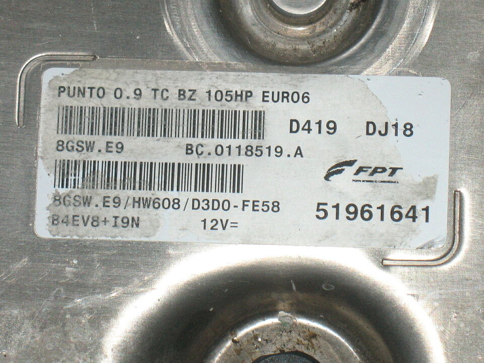 FIAT PUNTO 0.9 105CV MY 2013 51961641 8GSWE9 / HW608  51981623 52026730