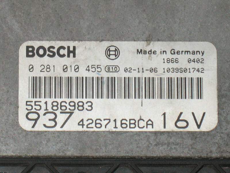 KIT ECU ALFA 147 0281010455 55186983 426716BCA
