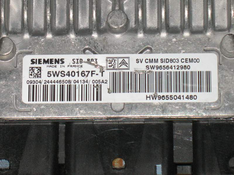 KIT ECU PEUGEOT 407 307 2.0 HDI 5WS40167F-T HW9055041480