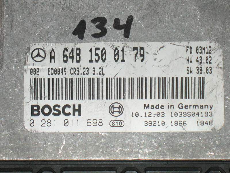ECU MERCEDES W211 320 3.2 CDI 0281011698 A6481500179 CR3.23 EDC 16C2-7.23