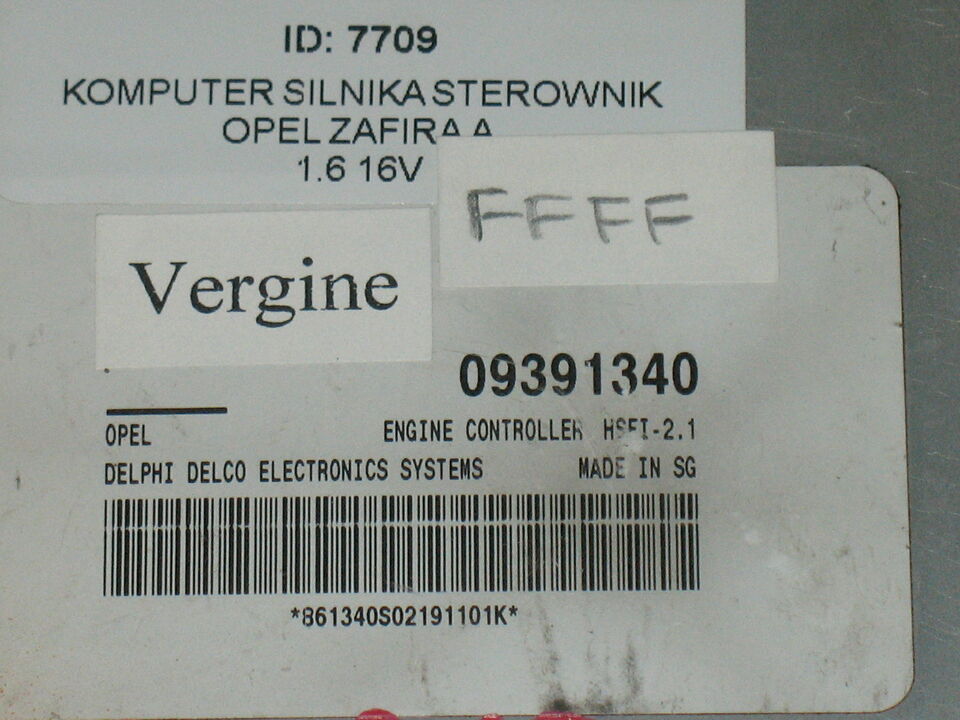 ECU OPEL 1.4 Z14XE 1.6 Z16XE 09391340 9391340 HSFI-2.1