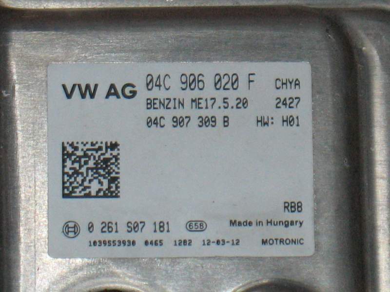 ECU CENTRALINA SEAT 0261S07181 04C906020F ME17.5.20 HW:H01
