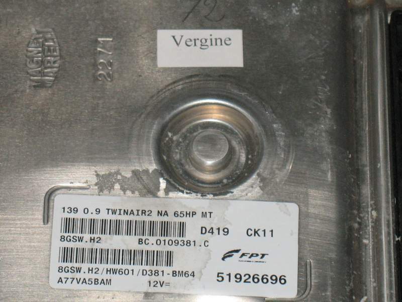 ECU FIAT NUOVA PANDA 2012 0.9cc FPT 51926696 8GSW.H2 51937623