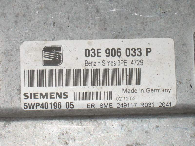 Ecu seat ibiza siemens 5wp4019605 03e906033p Simos 3PE
