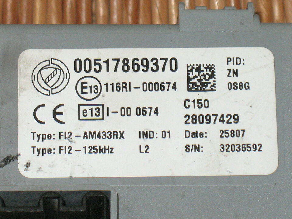 ECU BODY FIAT 500 1.3 1.4 00517869370 517869370 28097429