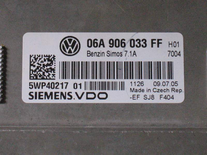 ECU VW POLO 06A906033FF 5WP4021701 06A906033 FF 5WP40217 01