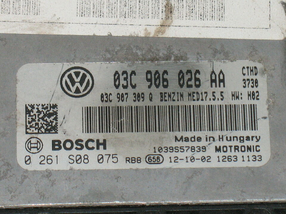 ECU 03C906026AA 0261S08075 2010-2015 CTHD 1.4 TSI MED17 5.5