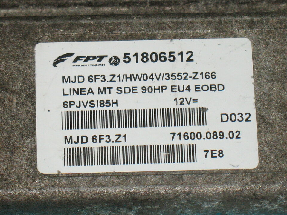 FIAT LINEA 1300 MJET 16V 90CV MJD6F3 HW04V M58BW016 6F3Z1