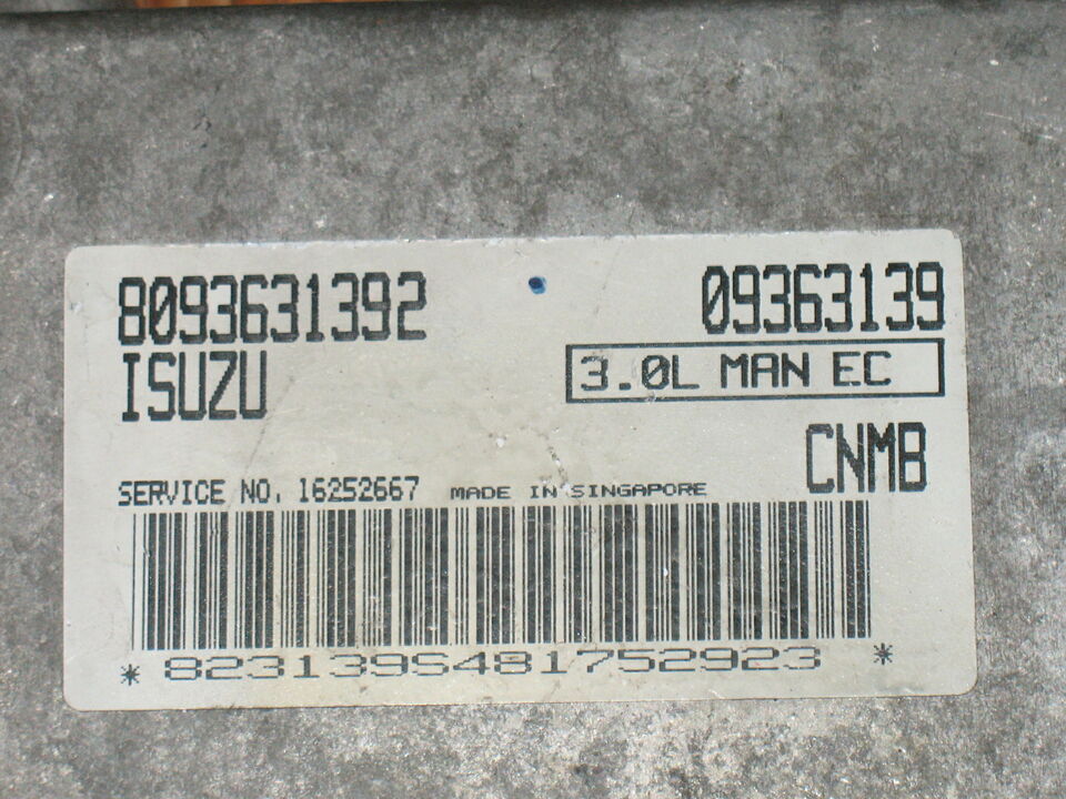 ECU CENTRALINA OPEL ISUZU 3.0 8093631392 09363139