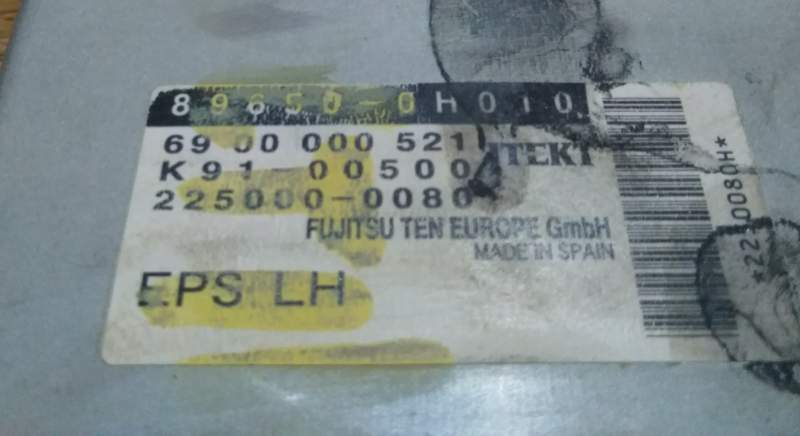 ECU STERZO PEUGEOT 107 CITROEN C1 6900000521 896500H010