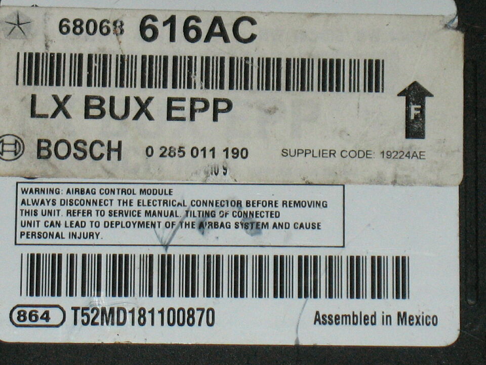 Ecu bosch 0285011190 airbag lancia thema 3.0 68068616AD