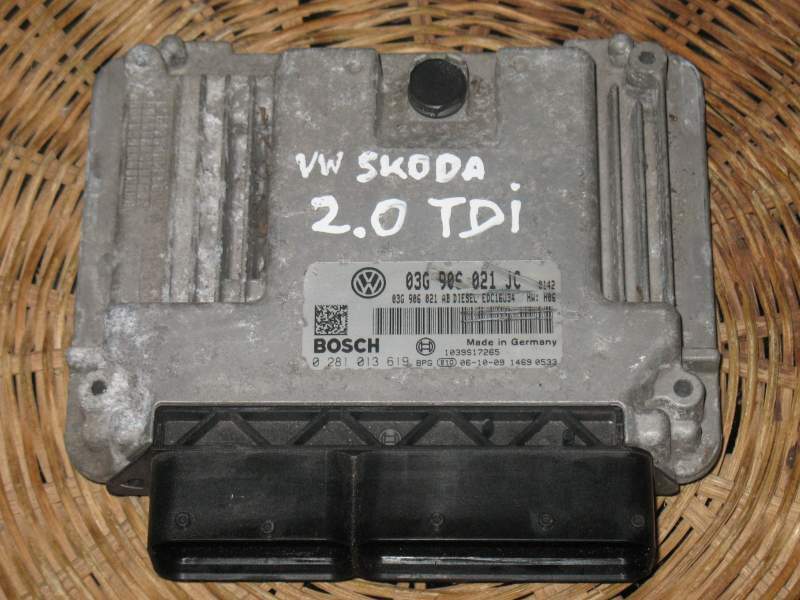 ECU SKODA Octavia 1Z 2.0 Diesel 03G906021JC BOSCH 0281013619 EDC 16U34-3.42