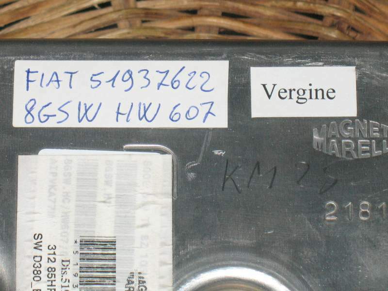 Ecu panda 51986257 8GSW.MY 51937622 8GSW.HC hw607 FIAT 500 07 >