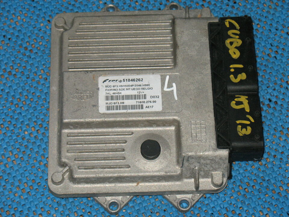 ECU FPT Fiat Fiorino JTD, 51846262, MJD 6F3.H9 HW04P, 71600