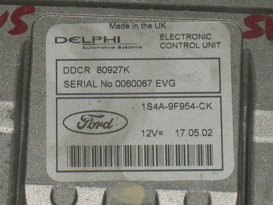 Ecu centralina ford focus i serie 1.8 1s4a-9f954-ck ddcr80927k