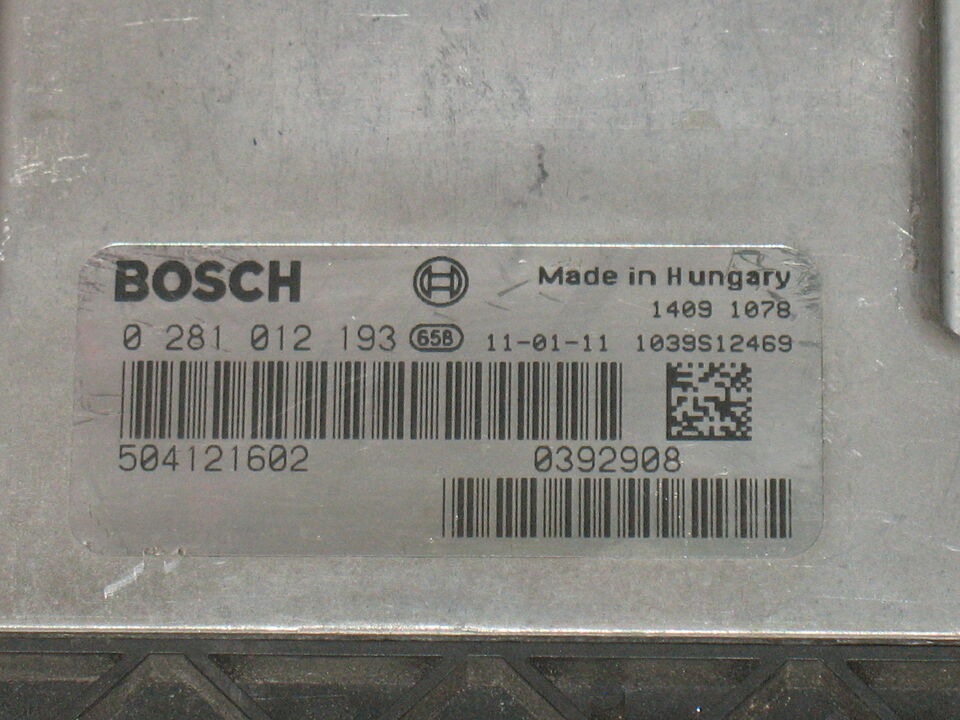 ECU IVECO DAILY 2.3 - 3.0 HDI BOSCH 0281012193 504121602 1039S12469 EDC 16C39-5.A3