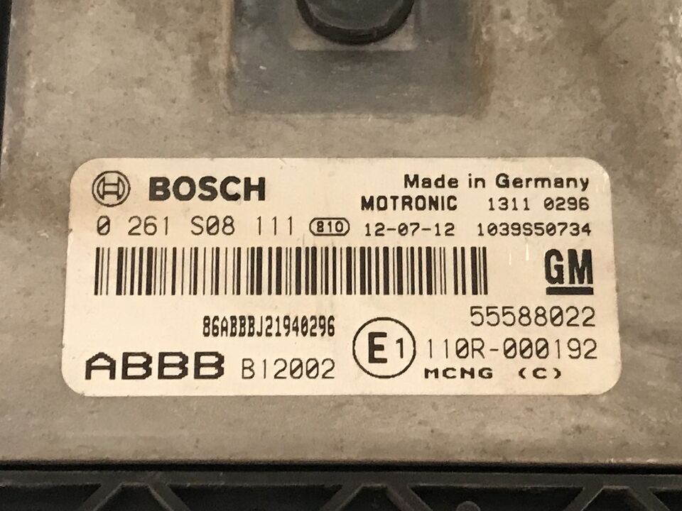 ECU OPEL ZAFIRA 1.6 METANO CNG 0261S08111 ABBB 55588022 ME7.6.4