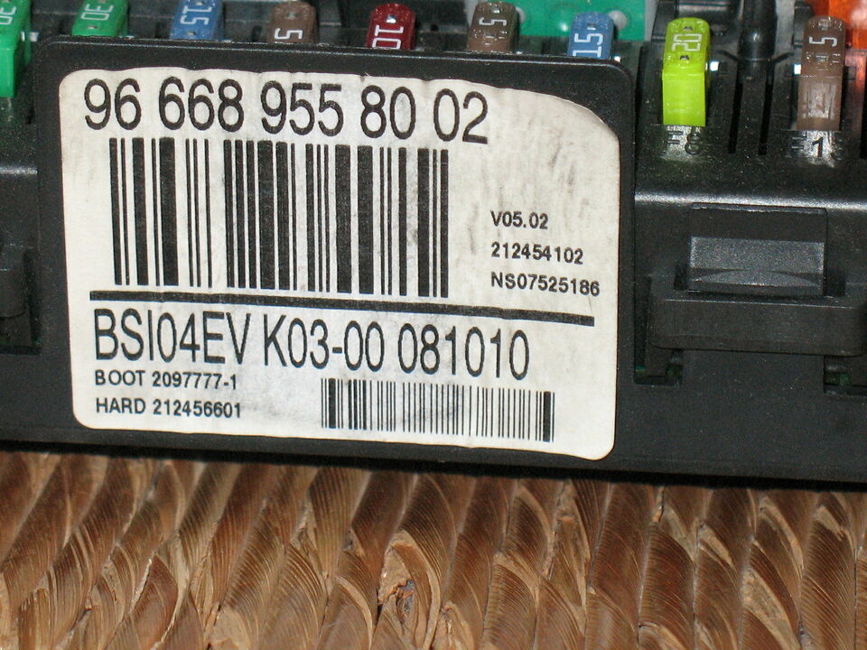 BSI Peugeot Partner Citroen Berlingo 9666895580 BSI04EV K03-00