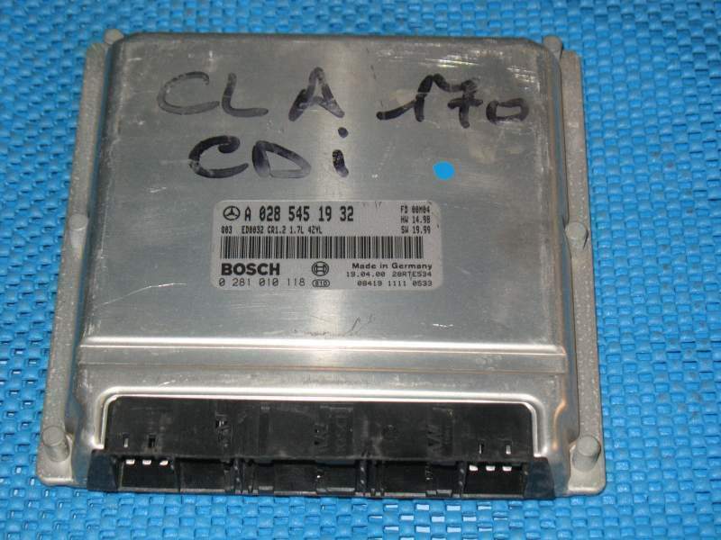 ECU MERCEDES A CLASS 1.7 CDI A 0285451932 0281010118 EDC 15C0-5.14
