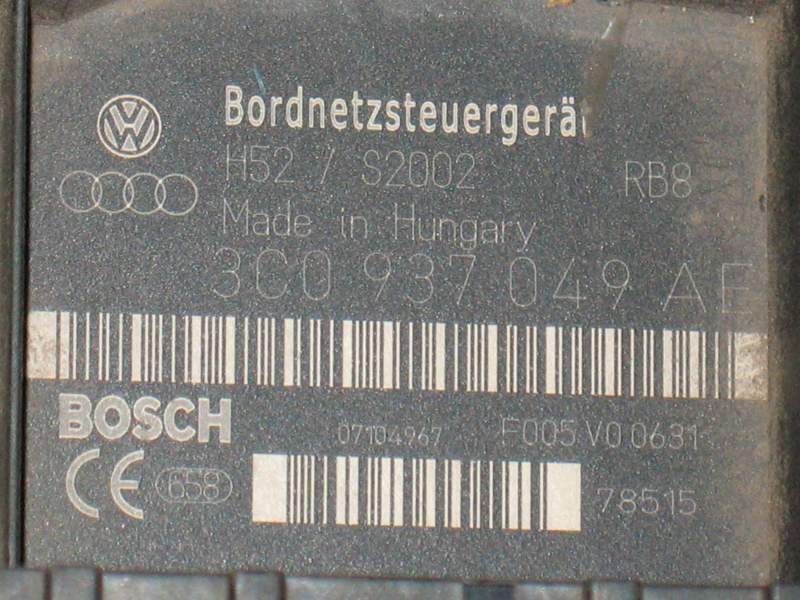 Ecu body computer vw golf passat 3c0937049ae 3c0 937 049 ae