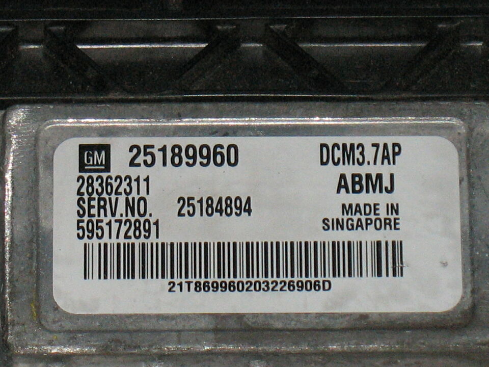 ECU OPEL CHEVROLET 25189960 595172891 28362311 DCM3 7AP