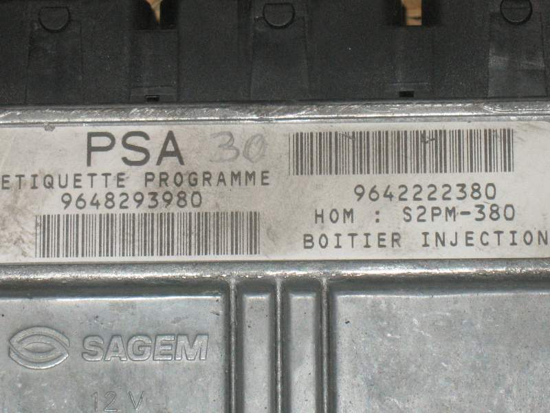 Citroen C3 1.4 ECU PSA 9648293980 9642222380 HOM S2PM-380