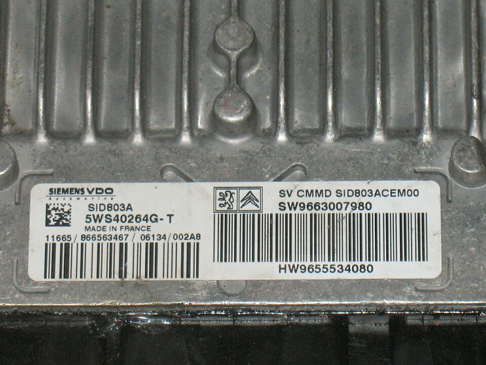 ECU PEUGEOT 407 2.0 5WS40264G-T SID803A 9663007980 9655534080