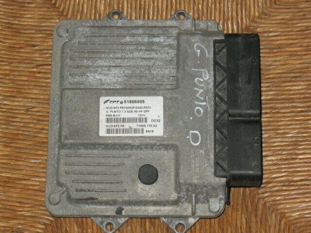 ECU FIAT GRANDE PUNTO 1.3 SDE 90HP 51806505 MJD 6F3.P5 HW03P
