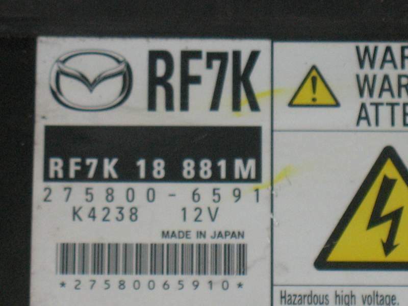 ECU MAZDA 6 2.0 Turbo DENSO RF7X 2758006591 RF7K18881M K4238
