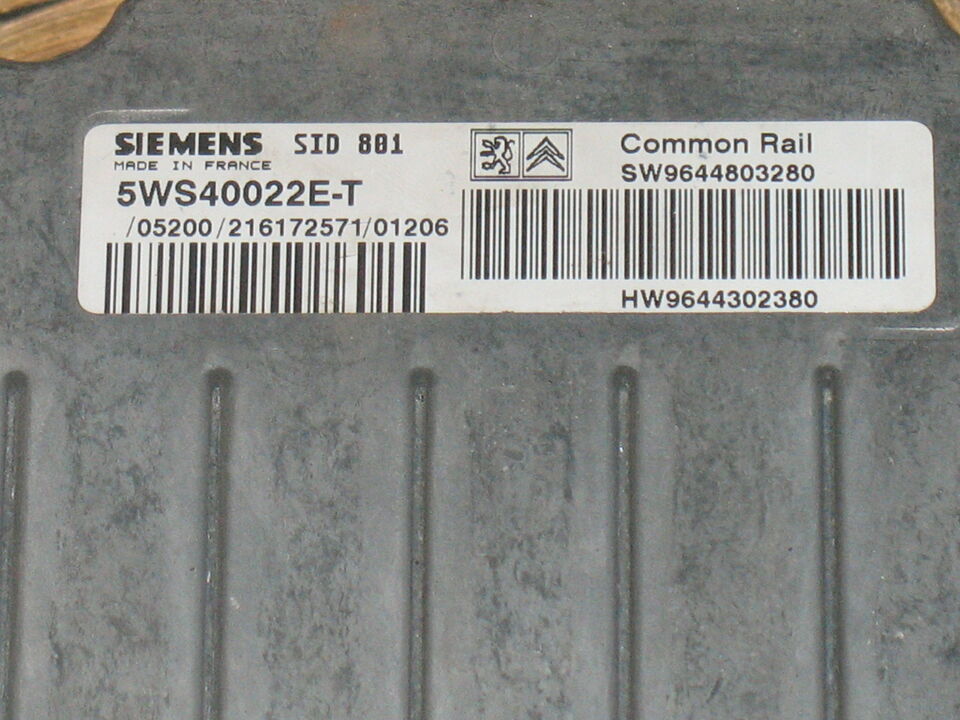 ECU CITROEN PEUGEOT 5WS40022E-T 9644803280 9644302380 SID801