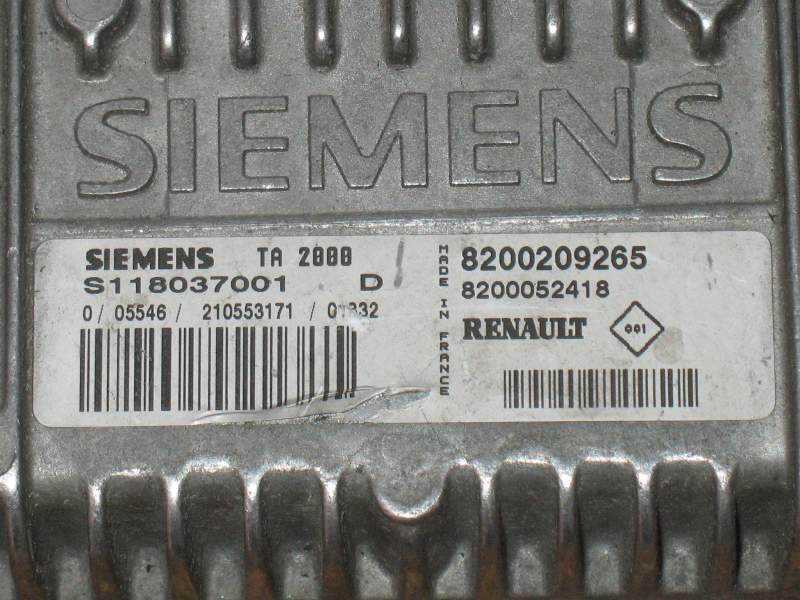 Renault Clio II PH2 2004 - 2006 1.6 16v s118037001d 8200209265