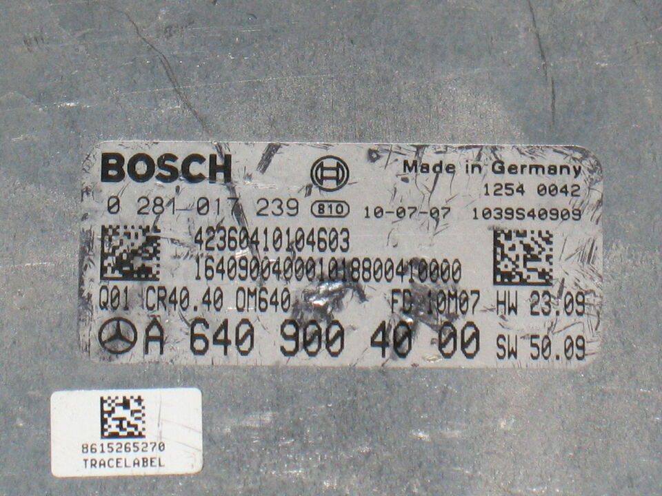 ECU MERCEDES CLASSE-A 2.0 A6409004000 0281017239 CR40.40 EDC17C43