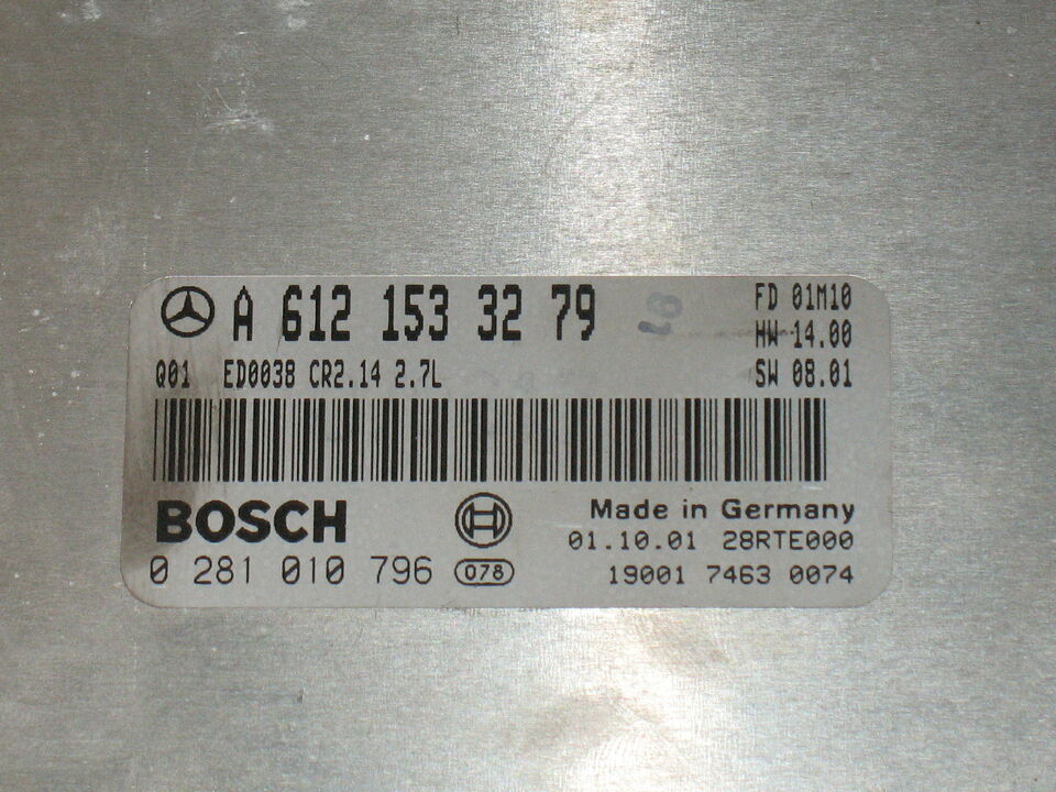 ECU MERCEDES 2.7 0281010796 A6121533279 CR2.14 EDC15C6 4.14