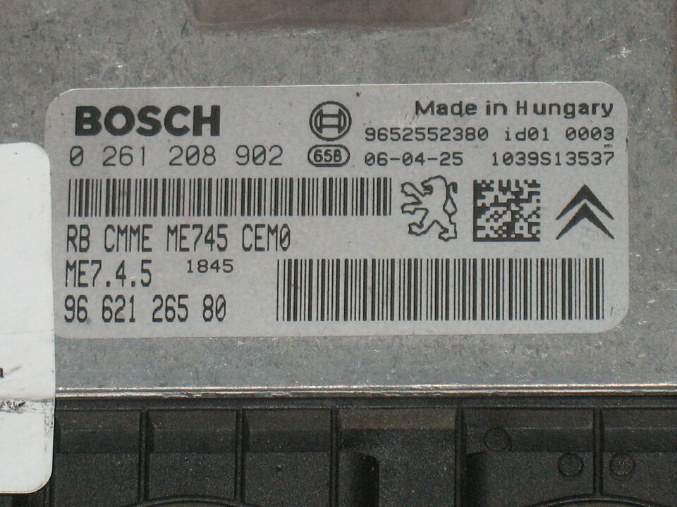 Citroen C2 C3 Ecu 9663279680 9652552380 0261208902 ME7.4.5