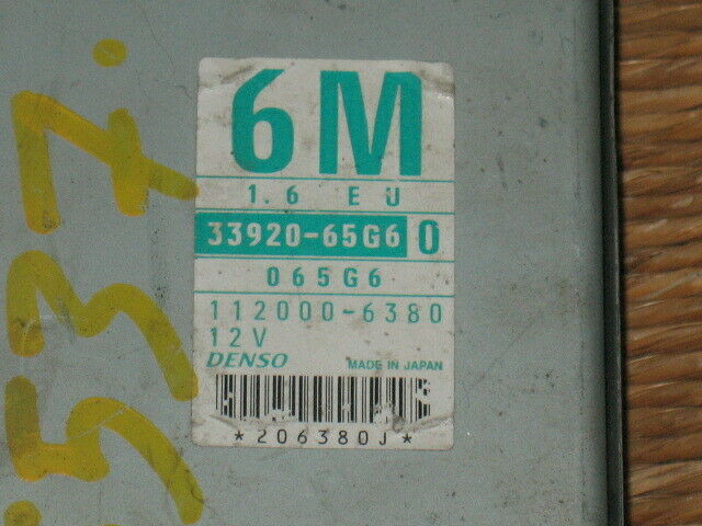 ECU CENTRALINA SUZUKI BALENO 1.6 33920-65G6 0 112000-6380