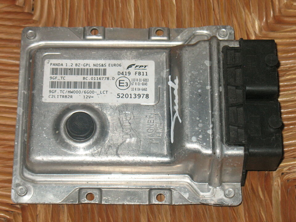 ECU FPT FIAT PANDA 1.2 BZ-GPL 52013978 euro06 9gf.tc hw000